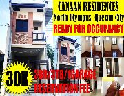 3BR Townhouse Canaan Residences North Olympus Quezon City -- House & Lot -- Quezon City, Philippines