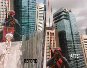 high rise exterior glass window cleaning facade makati manila philippines spiderman -- Maintenance & Repairs -- Metro Manila, Philippines