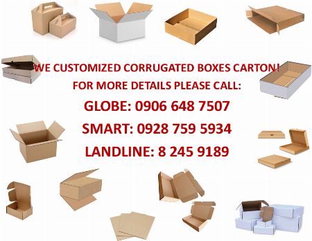 CORRUGATED BOXES CARTON -- Advertising Services -- Metro Manila, Philippines