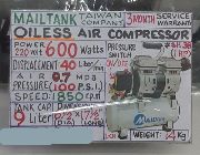 SH-38 OIL-LESS NOISE LESS OILESS AIRCOMPRESSOR AIR COMPRESSOR MAILTANK TAIWAN 600 watts 0.8hp 13K PESOS -- Everything Else -- Metro Manila, Philippines