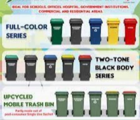 Mobile Trash Bin Trashbin Trashcan Can Garbage Refuse Bins Cans Rolling ...