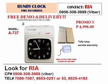 Bundy clock, time recorder, time card, DTR -- Office Equipment -- Metro Manila, Philippines