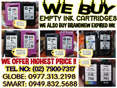 EMPTY INK CARTRIDGES,EMPTY INK,CARTRIDGES,EMPTY CARTRIDGES -- Printers & Scanners Cavite City, Philippines