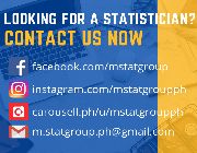Statistician, Thesis, Research, Dissertation, Medicine, PhD, Masters, Hire, Philippines, PH -- All Consulting -- Pasig, Philippines