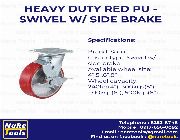 Heavy Duty Red PU Swivel W/ Side Brake Caster - 4",5",6",8", Nare Tools Inc, Sonic -- Everything Else -- Metro Manila, Philippines