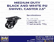 Medium Duty Black And White PU Swivel Caster 2.5", Nare Tools Inc, Sonic -- Everything Else -- Metro Manila, Philippines