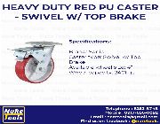 Heavy Duty Red PU Caster - Swivel W/ Top Brake 4", Nare Tools Inc, Sonic -- Everything Else -- Metro Manila, Philippines