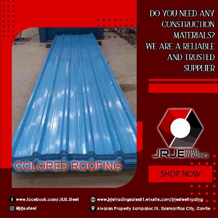 Colored Roofing- Rib Type, Corrugated, Tile Span -- Distributors Cavite City, Philippines