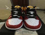 AIR JORDAN 1 MID  SE GS MOTORSPORT  UNIV GOLD  GYM RED  Size 7Y BRAND NEW -- Shoes & Footwear -- Pasig, Philippines