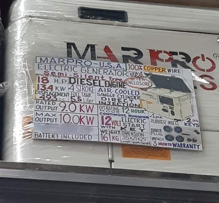 MARPRO MADE IN USA ELECTRIC ELECTRICAL GENERATORS GENERATOR with  DIESEL Engine 133K PESOS -- Everything Else -- Metro Manila, Philippines