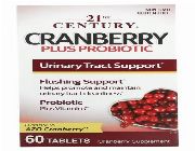 21st Century, Cranberry Plus Probiotic, 60 Tablets -- Nutrition & Food Supplement -- Muntinlupa, Philippines