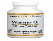California Gold Nutrition, Vitamin D3, 125 mcg (5,000 IU), 360 Fish Gelatin Softgels -- Nutrition & Food Supplement -- Muntinlupa, Philippines