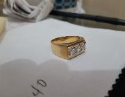 Gold golden Men's Ring size8 14K with Diamonds 2color 80k PESOS jewelry for men man -- Everything Else -- Metro Manila, Philippines
