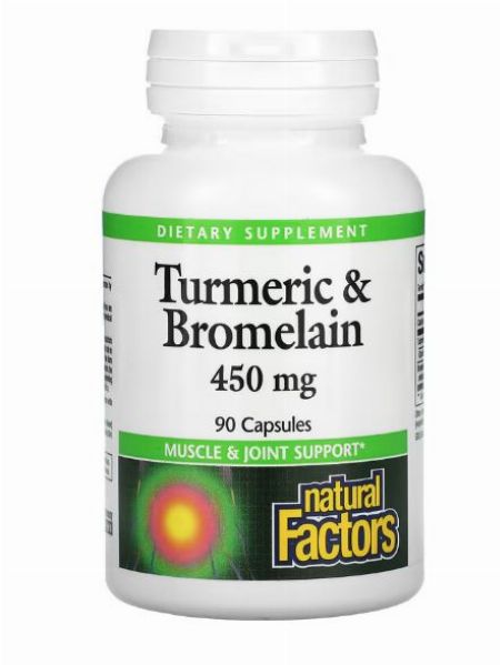 Natural Factors, Turmeric & Bromelain, 450 mg, 90 Capsules -- Nutrition & Food Supplement Metro Manila, Philippines