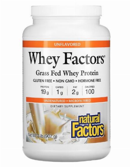Natural Factors, Whey Factors, Grass Fed Whey Protein, Unflavored, 2 lbs (907 g) -- Nutrition & Food Supplement Metro Manila, Philippines