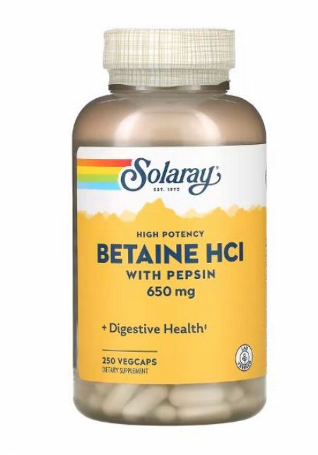 Solaray, HCL with Pepsin, 650 mg, 250 Vegetarian Capsules -- Nutrition & Food Supplement Metro Manila, Philippines