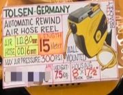 TOLSEN GERMANY  AUTOMATIC REWIND AIR HOSE REEL 16mm X 15m with Bracket -- Everything Else -- Metro Manila, Philippines