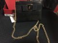 authentic salvatore ferragamo black leather gold chain sling bag marga cano, -- Bags & Wallets -- Metro Manila, Philippines