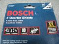 bosch quarter sanding sheets, white, 80 grit, 5 pack, -- Home Tools & Accessories -- Pasay, Philippines