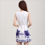 blue and white dress, blue and white jacquard dress, korean dress, cute dress, -- Clothing -- Laguna, Philippines