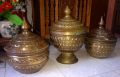 antique brass jar set or brass vase set with cover, brass set, brass jar set, antique brass decor, -- All Home & Garden -- Metro Manila, Philippines