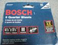 bosch quarter sanding sheets, white, 80 grit, 5 pack, -- Home Tools & Accessories -- Pasay, Philippines