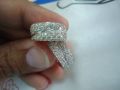 14k white gold full pave with diamonds rectangular creo earrings album code, -- Jewelry -- Rizal, Philippines