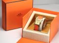 authentic hermes h hour orange leather watch gold hardware marga canon e ba, -- Watches -- Metro Manila, Philippines
