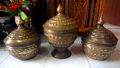 antique brass jar set or brass vase set with cover, brass set, brass jar set, antique brass decor, -- All Home & Garden -- Metro Manila, Philippines