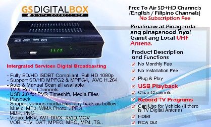 free to air clear local channels, -- All Electronics -- Metro Manila, Philippines