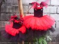 red bug tutu tulle dress costume with headband and wings, -- Costumes -- Rizal, Philippines