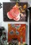 wooden metallic flower painting with embossed background, painting, canvass painting, metallic painting, -- All Clothes & Accessories -- Metro Manila, Philippines