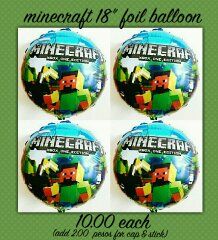 minecraft foil balloon, minecraft mylar balloon, minecraft party needs, minecraft themes party needs, -- All Event Planning -- Metro Manila, Philippines