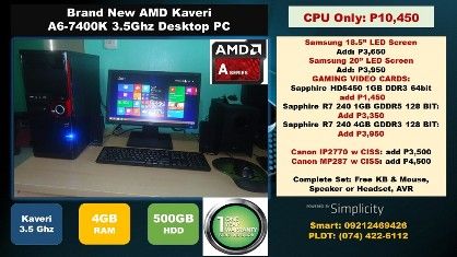 brand new desktop computers, -- Components & Parts Baguio, Philippines